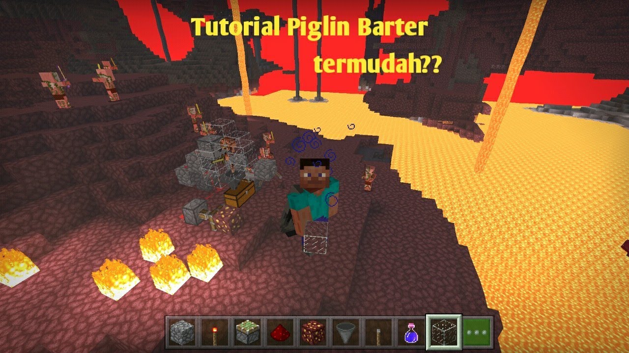 Tutorial Piglin Barter - Minecraft Bedrock