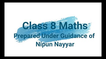 Class 8 | Maths | Visual Video | Prepared under Nipun Nayyar