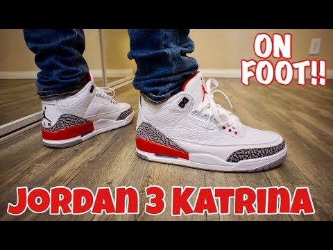 Jordan 3 Katrina On Feet! YouTube