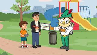 Skip the Bin! Turn your Batteries In! - Woodsy Owl Battery Safety PSA Campaign