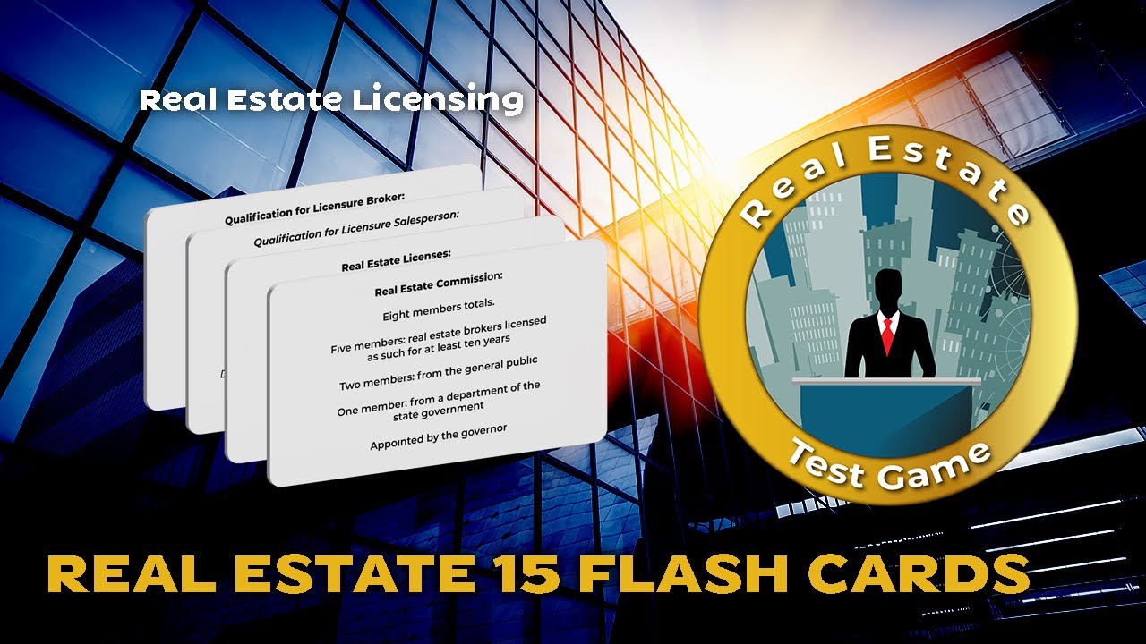 Real Estate Licensing 15 Real Estate FLASH CARDS YouTube