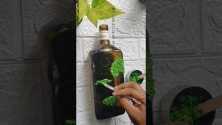 Tissue Paper Bottleart /Texture Painting On Bottle/shorts /shortsvideoviral2022