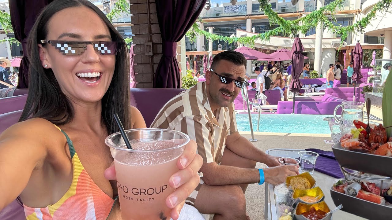 We go to a LAS VEGAS Pool Party (Marquee Dayclub Cabana & Tao) - YouTube