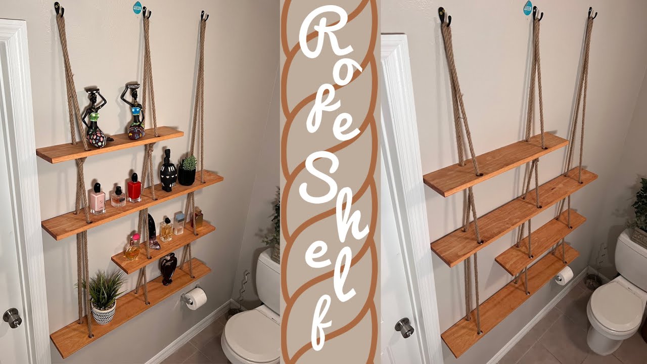 How To Build THE BEST Hanging Rope Shelf! 