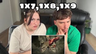 ATTACK ON TITAN 1X7,1X8 AND 1X9 | REACTION