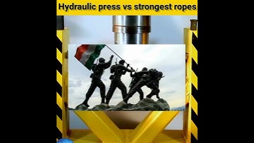 Hydraulic press vs strongest ropes of China and India #shorts #entertainment #support #viral #india