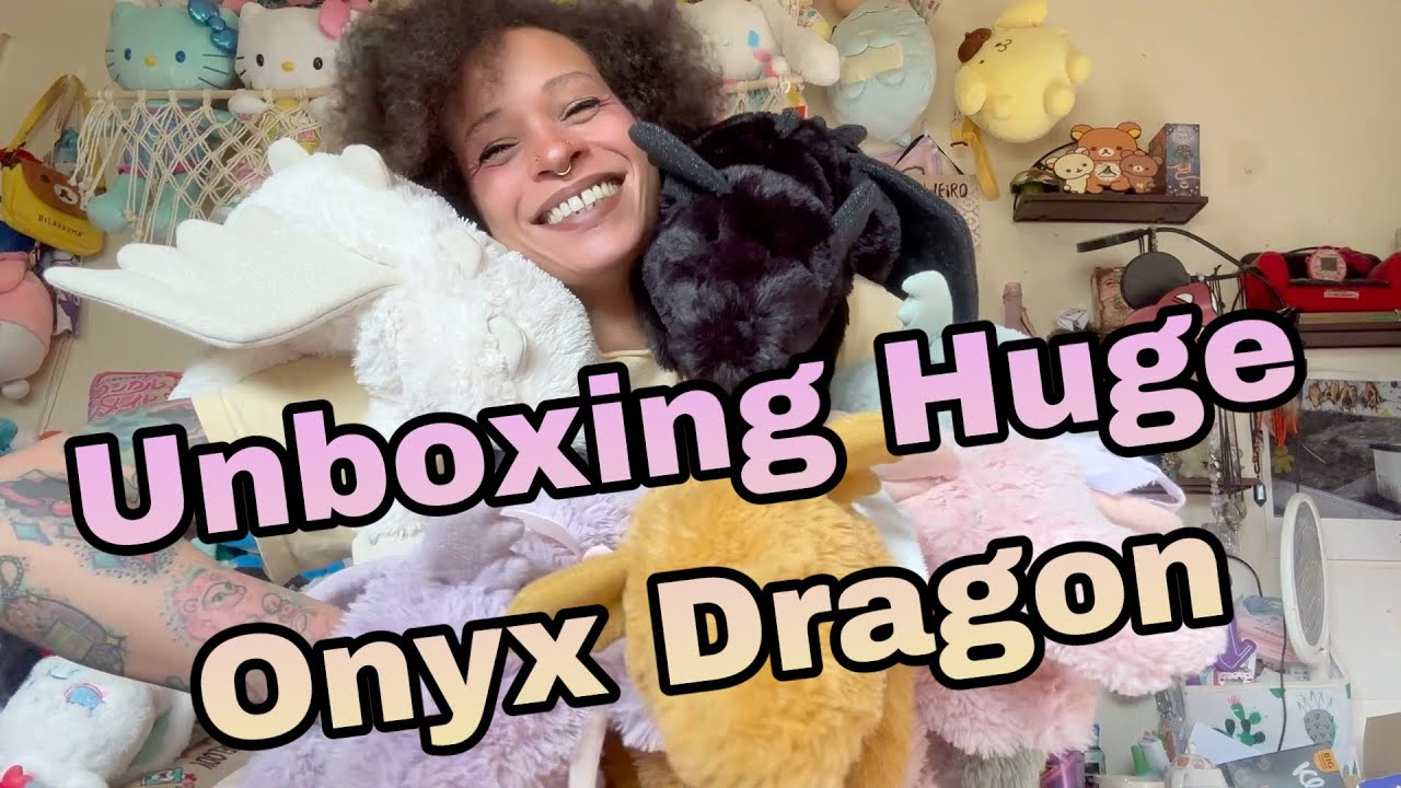 Unboxing Huge Onyx Jellycat Dragon - YouTube