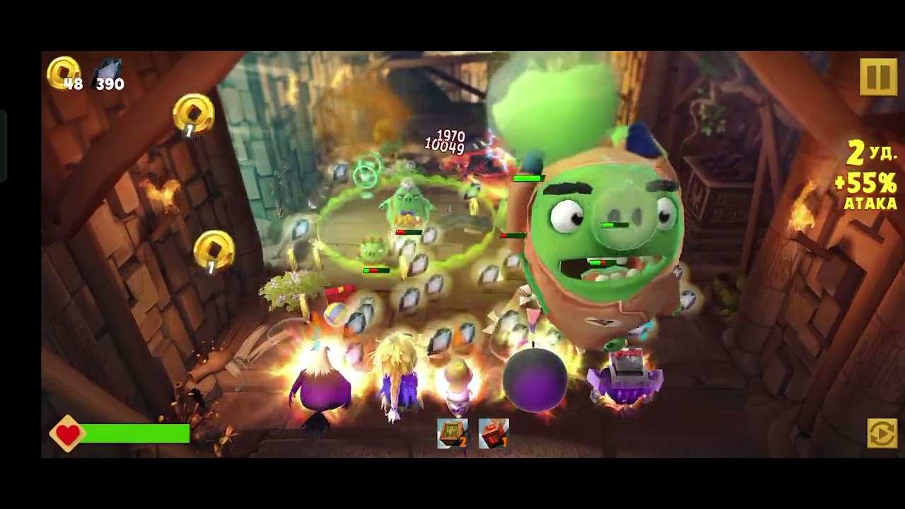 Angry Birds Evolution ⚫Бомб,Датч, Мастер Карсон⚫