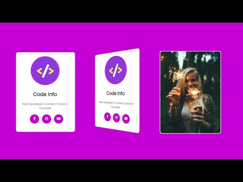 How to make 3D Flip Card with HTML and CSS | Easy Steps | By Code Info
