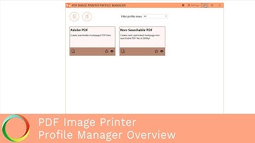 Profile Manager Overview | PDF Image Printer 12 | PEERNET