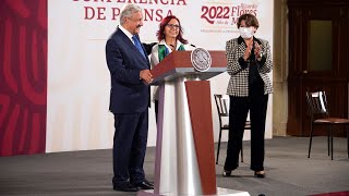 Leticia Ramírez será la nueva secretaria de Educación Pública. Conferencia presidente AMLO