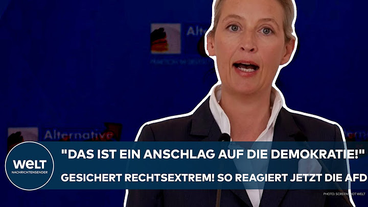 DEUTSCHLAND: "Das ist ein Anschlag auf die Demokratie!" Gesichert rechtsextrem! So reagiert die AfD!
