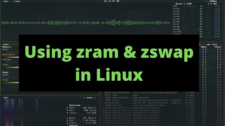 Using zram and zswap in Linux