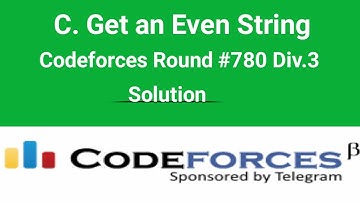 C. Get an Even String | Codeforces Solution | Codeforces Round #780 (Div. 3) | C++ | Bangla