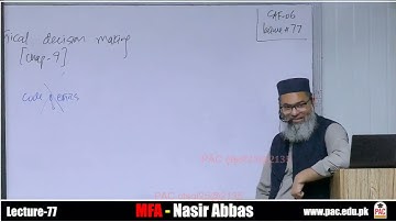 Lecture 77 |  Caf 6 MFA | spring 25 | Sir Nasir Abbas | Ca guidance