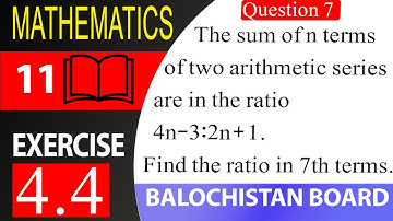 11th Math Exercise 4.4 Question 6 and 7 | Balochistan Textbook Board | BBISE Quetta Balochistan