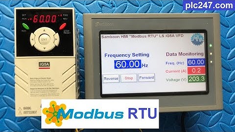 Samkoon HMI "Modbus RTU" LS iG5A VFD Tutorial