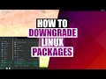 How To Downgrade Packages In Debian And Arch Linux