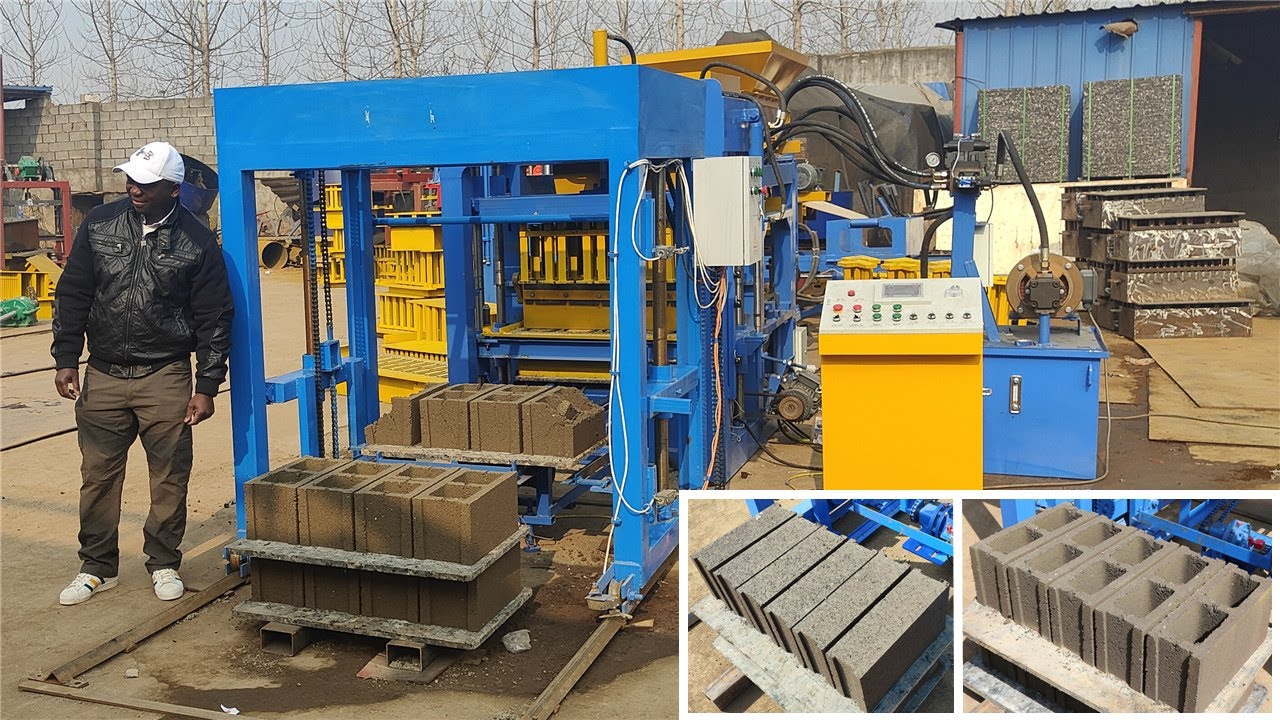 automatic hydraulic cement 5 6 inch hollow blocks making machine for ...