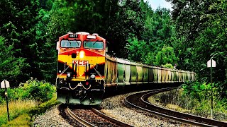 Big CPKC Freight Train With KCS & Grey Ghost Pushing And Pulling On The CP Mainline!