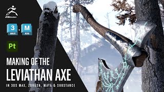 God of War - Making of the Leviathan Axe In Zbrush & Substance Painter  - FREE BASE MESH