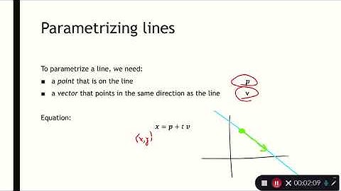 Math 2374 Lecture 1B: Parametrizing lines