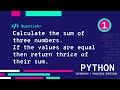 Exercise 1 - Python Interview/Practice  Questions