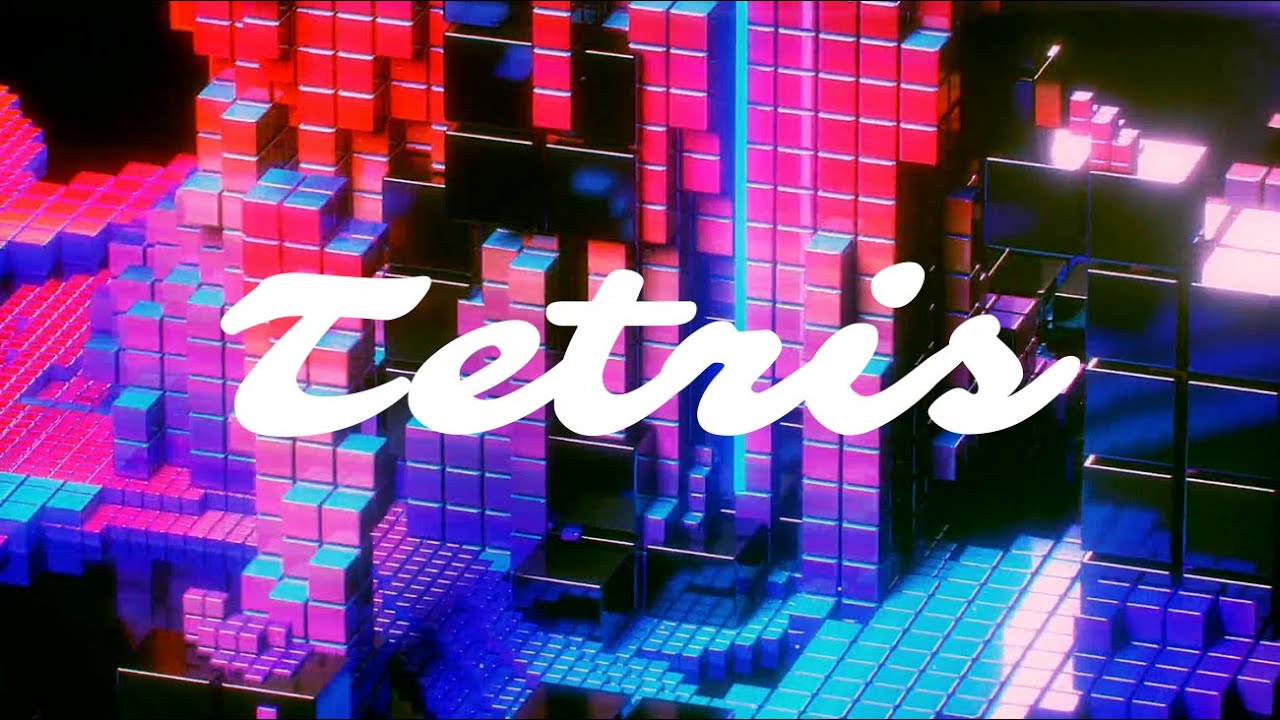 4K Technology Dynamic Tetris Background / Visualizer Angry Background Music Video For Game