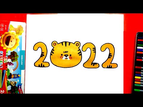 Video Vẽ tết 2022 | Vẽ tranh ngày tết 2022 - Vẽ chữ 2022 đơn... - youtube