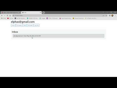 CS50's Web Programming with Python & JavaScript Project 3 - Mail