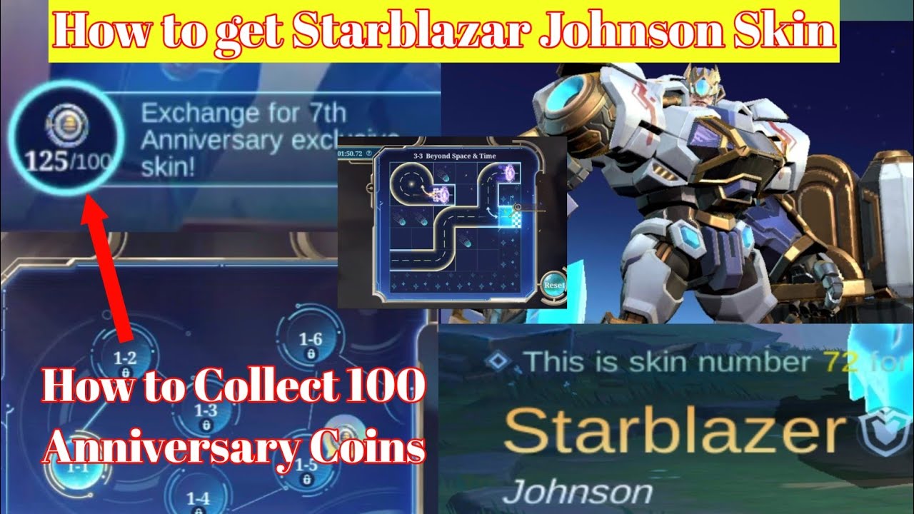 How to get Starblazer Johnson skin || How to collect 100 7th Anniversary coin 