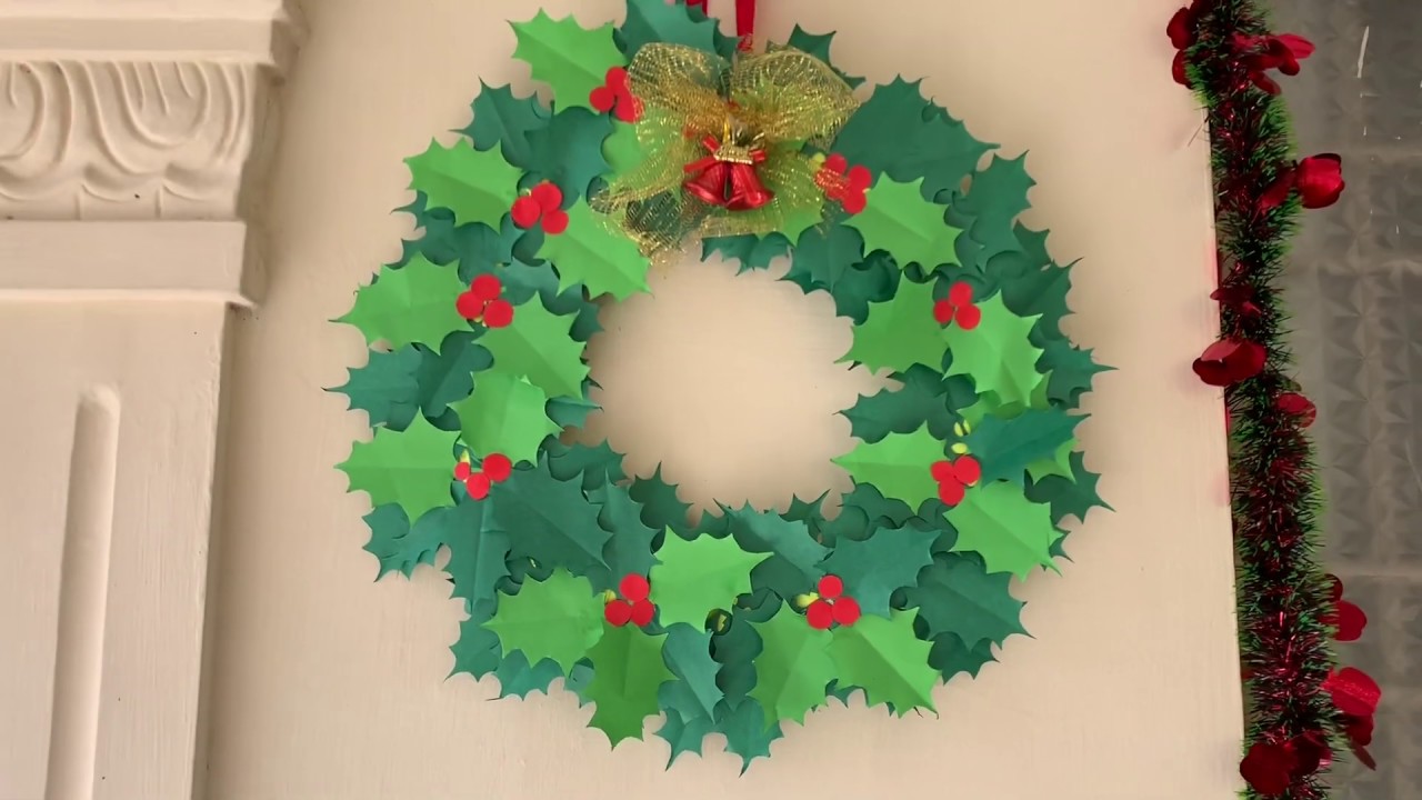 Paper Christmas Wreath | How To Make Christmas Wreath | Christmas