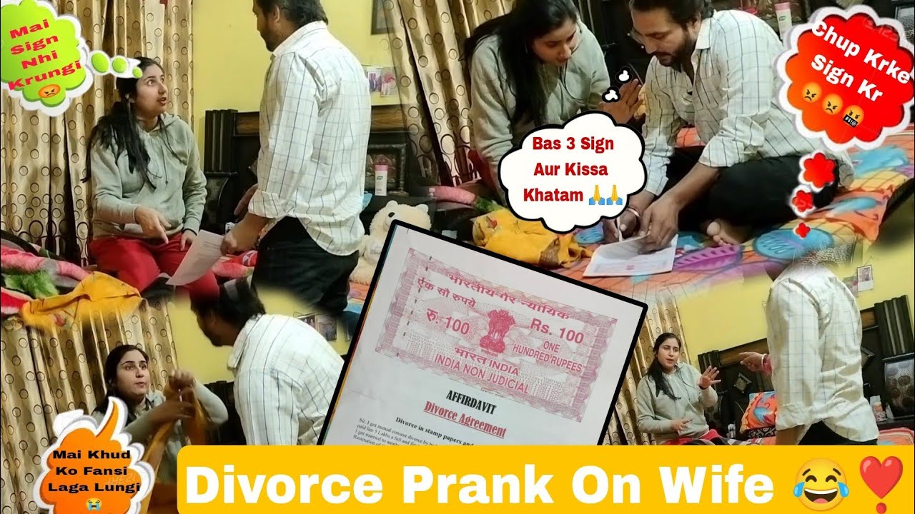 Divorce Prank On Wife 🤣 | Divorce Agreement Prank Goes Wrong 🥺🤬 | @Mr Mrs Vlogs & Pranks