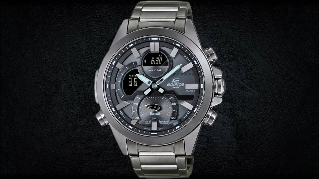 Edifice Casio Analog Grey Digital Dial Men's Watch - YouTube