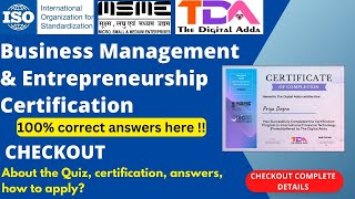 Free National Level Certification | Business Management & Entrepreneurship Certification