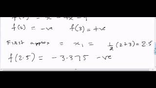 bisection method numerical calculation