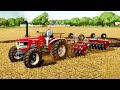 Mahindra Arjun 4wd tractor ki power 2 Harrow pulling testing Arjun tractor indian tractor game