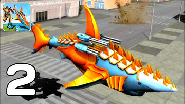 Shark Robot Transformation Game Robot War - Transforming Robot Part 2 (Android GamePlay Walkthrough)