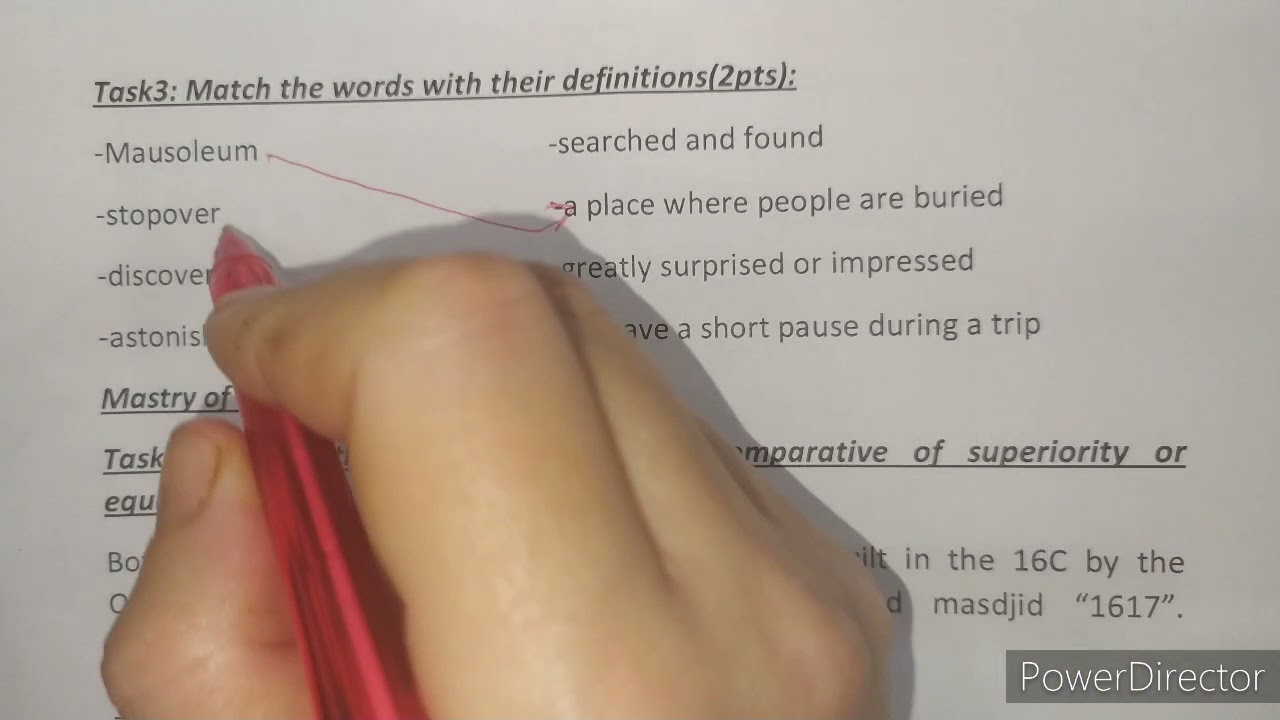 الفرض الاول للانجليزيةالفصل الاول الرابعة متوسط