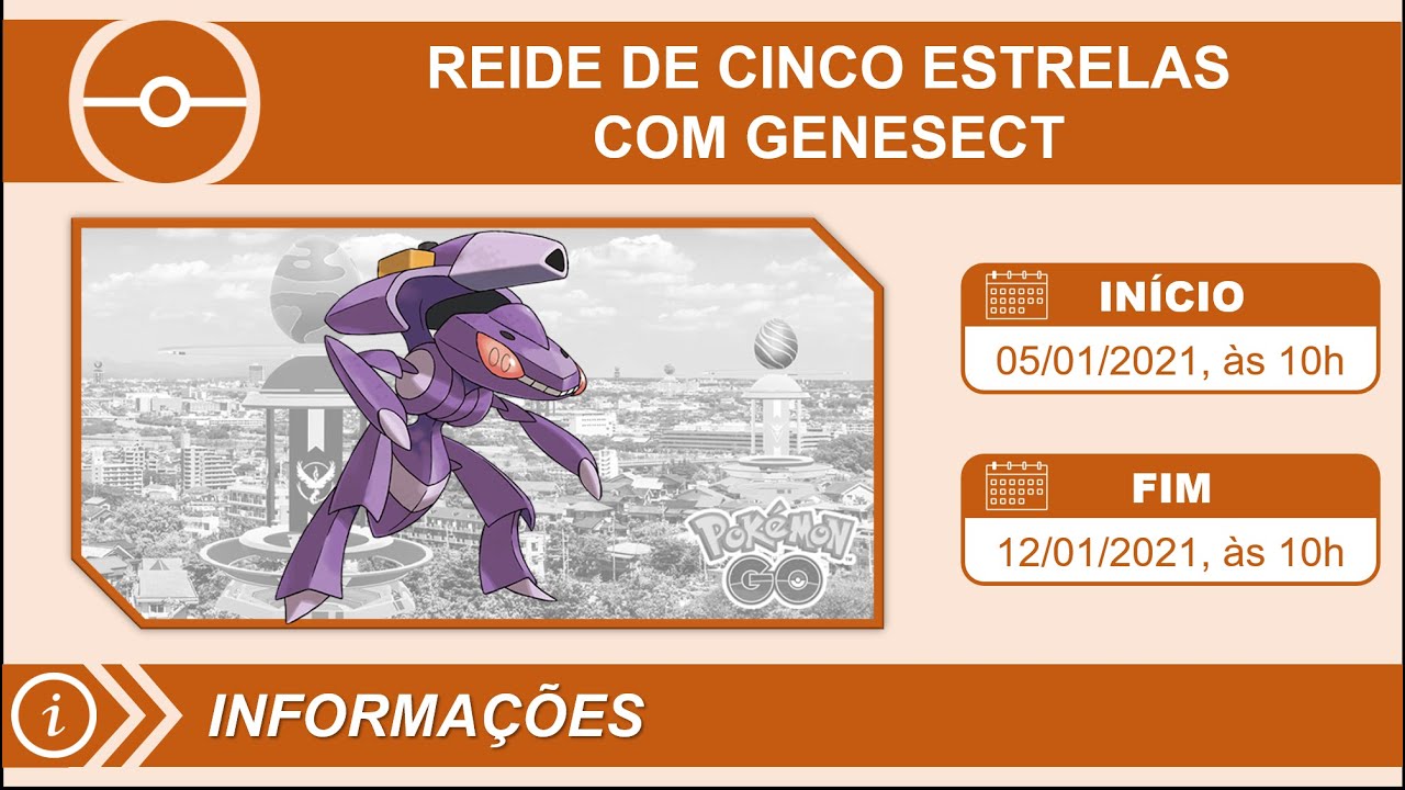 Pokémon GO: Genesect retorna ao jogo em Reides 5 Estrelas