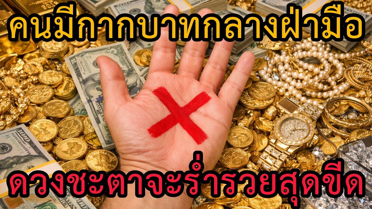 คนมีกากบาทกลางฝ่ามือ ดวงชะตาดี เทวดารักษา