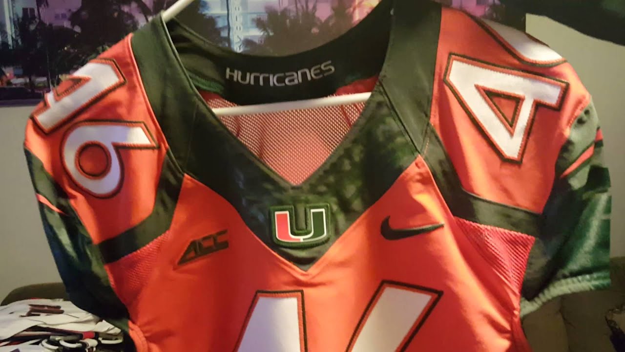 University of Miami Hurricanes Nike Game Used Jerseys