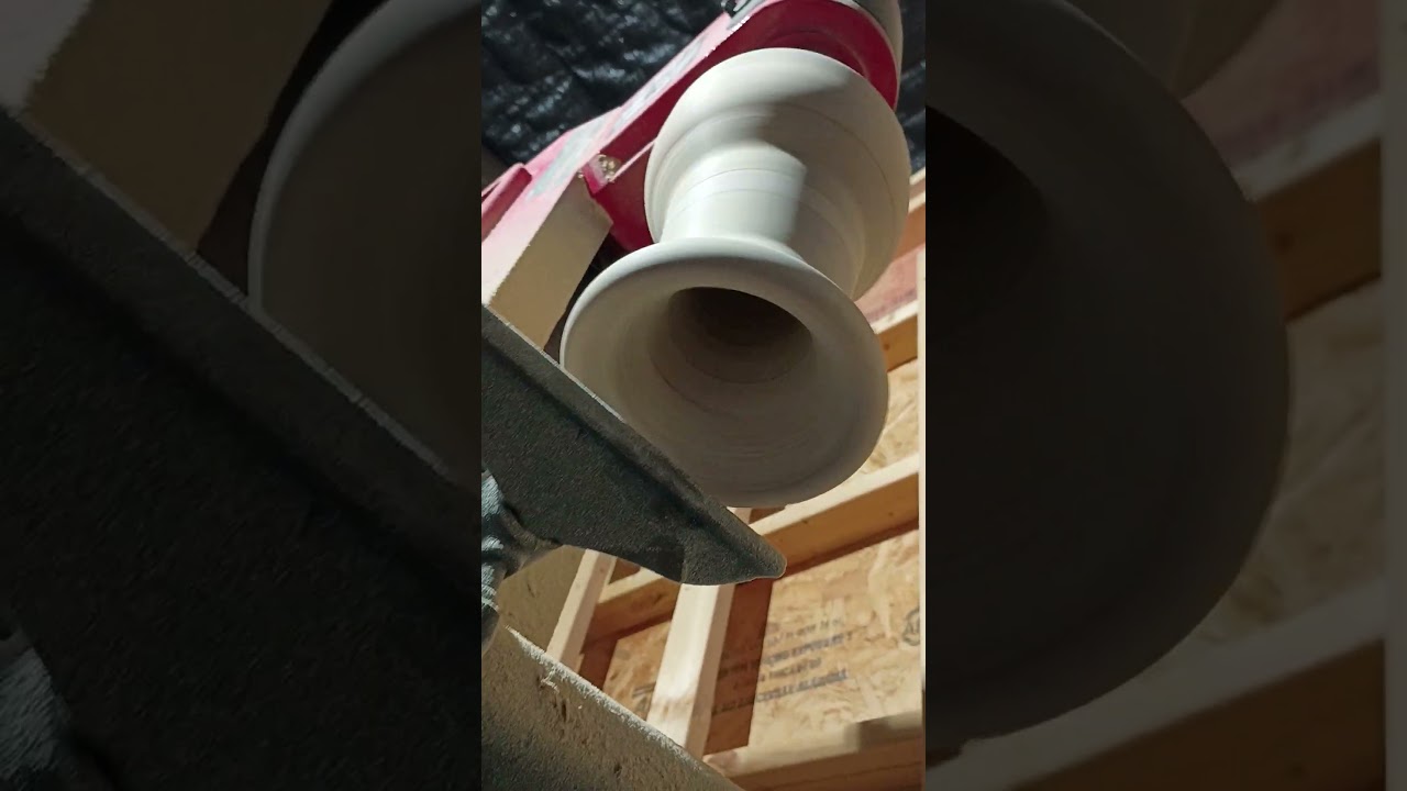 my 2nd wood turning project on a lathe. didn't have proper inside hollowing tools .