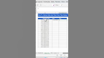 Extract Date and Time from time stamps
