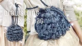 やかんさん専用　かぎ編み 前開きキャミソールとリング編み巾着バッグ Amazon.co.jp: かぎ針編み 巾着バッグ : ファッション