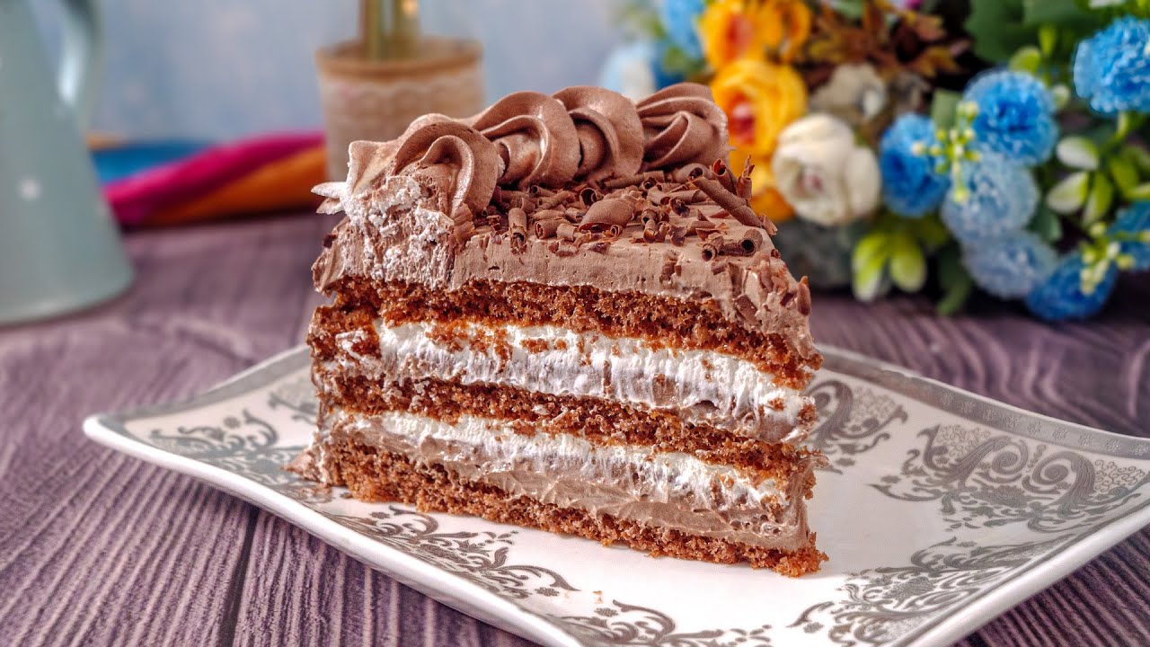 Шоколадный торт с готовыми коржами