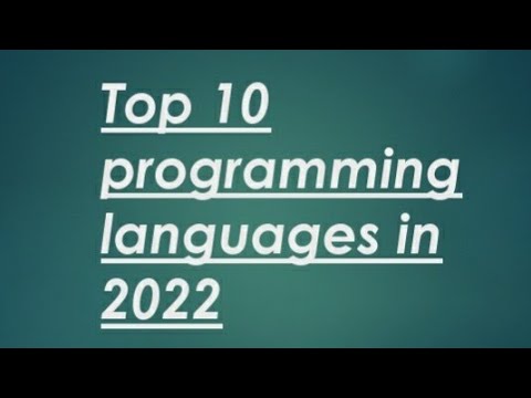 Top 10 programming languages in 2022|| Best programming languages to learn in 2022