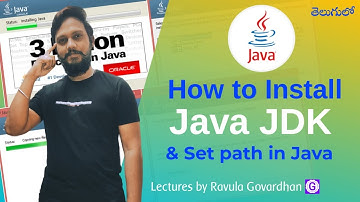 Install Java JDK and Set Path in Java on Windows 10 Telugu