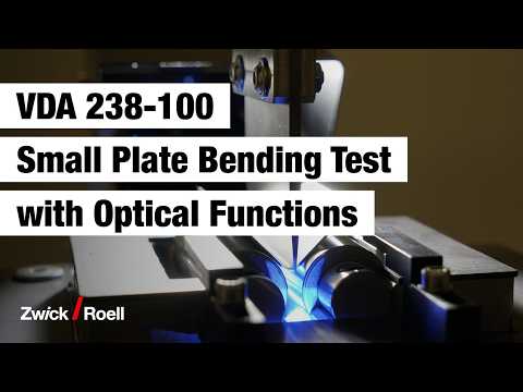 VDA 238-100 Small Plate Bending Test with Optical Functions