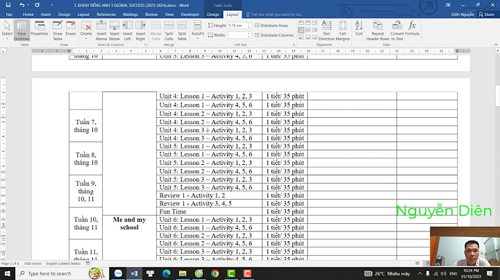 Cách khắc phục lỗi repeat header row trong word